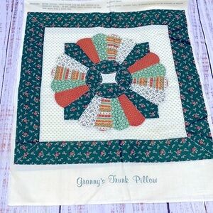 Granny’s Trunk pillow vintage fabric